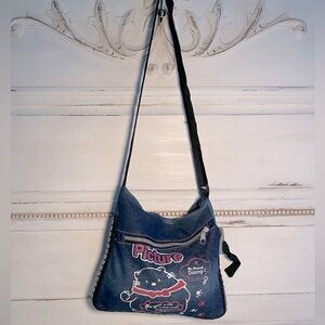 Retro Denim Zipper Bag